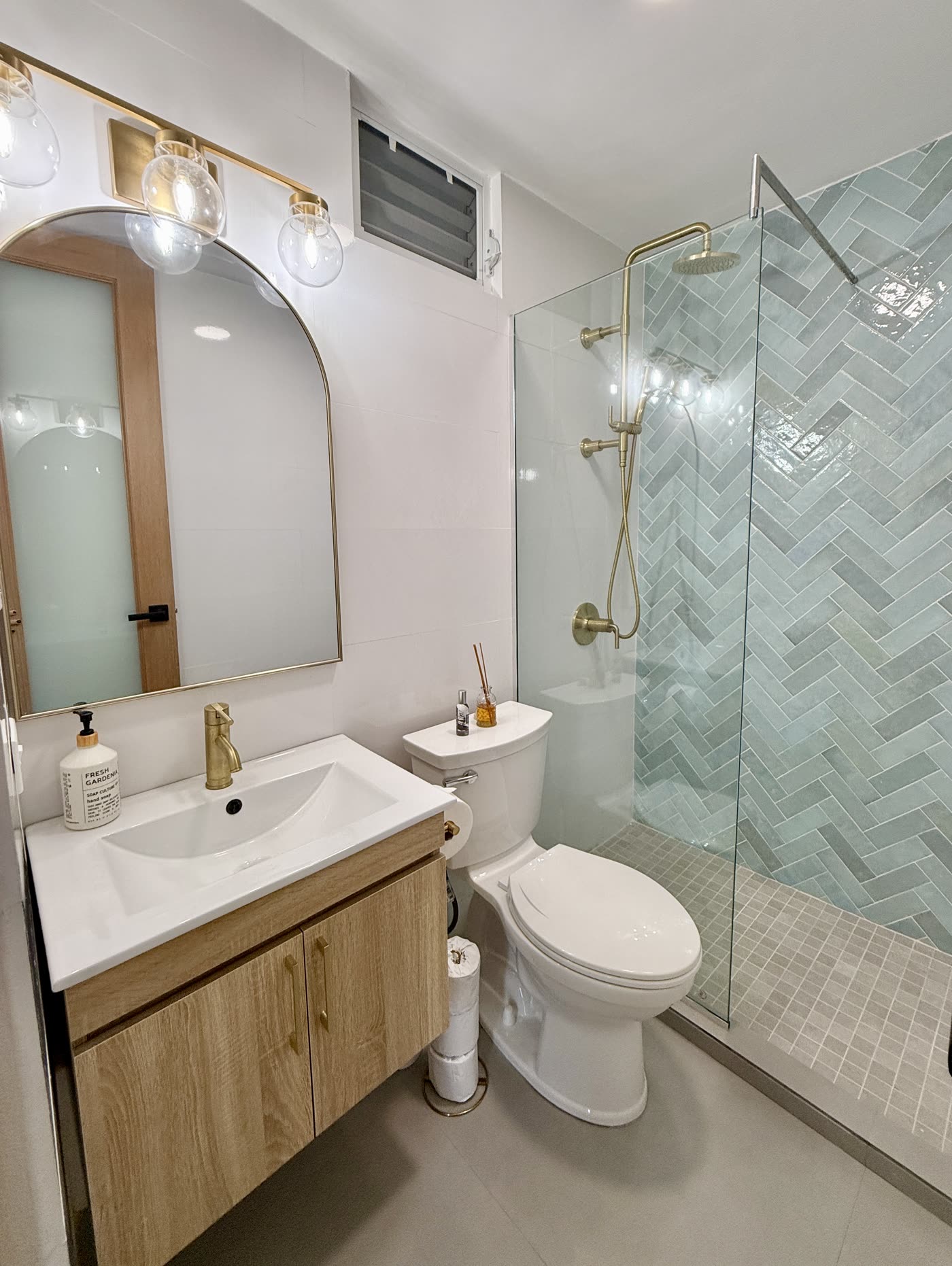 Clean modern bathroom
